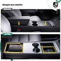 2 Pcs Center Storage Box with Sunglass Holder for Tesla Model 3 Y 2021-2024
