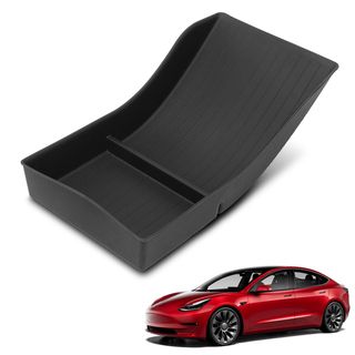 Center Armrest Lower Bottom Organiser Storage Box for Tesla Model 3 Y 2021-2023