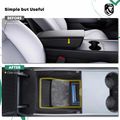 Center Armrest Lower Bottom Organiser Storage Box for 2021-2023 Tesla 3