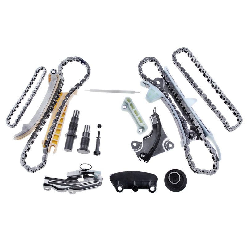 A-Premium 7PCS Engine Timing Chain Kit W/Tensioner & Guide Compatible With Ford, Mazda & Mercury - Escape 2006-2008, Focus 2006-2007