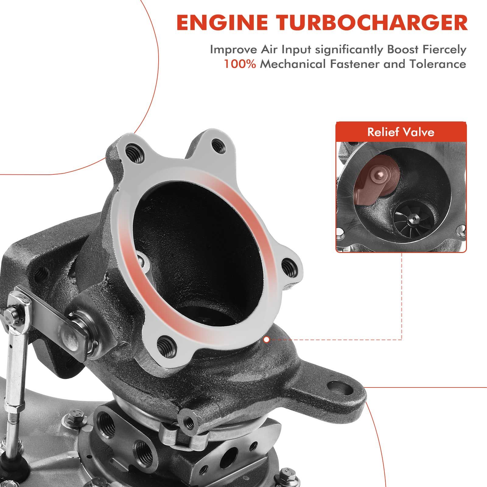 再追加販売 A-Premium Right Side Turbo Turbocharger Kit with Gasket Compatible  with V6 3.5L, Ford Explorer 2013-2019, Flex Taurus 2010-2019, Lincoln MKS  2010-2016