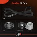 3 Pcs Serpentine Belt Drive Component Kit for 1993 Chevrolet G20