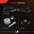 3 Pcs Serpentine Belt Drive Component Kit for 2000 Chevrolet Express 3500 5.7L V8