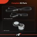 3 Pcs Serpentine Belt Drive Component Kit for 2002 Chrysler PT Cruiser 2.4L l4