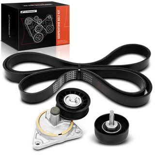 3 Pcs Serpentine Belt Drive Component Kit for Ford Escape Focus Mazda Tribute 2.0L