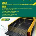 5.67 FT Bed Soft Roll-up Tonneau Cover for 2019 Chevrolet Silverado 1500