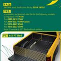 6.4 ft Bed Hard Quad Fold Tonneau Cover with Auto Locking for 2016 Ram 2500