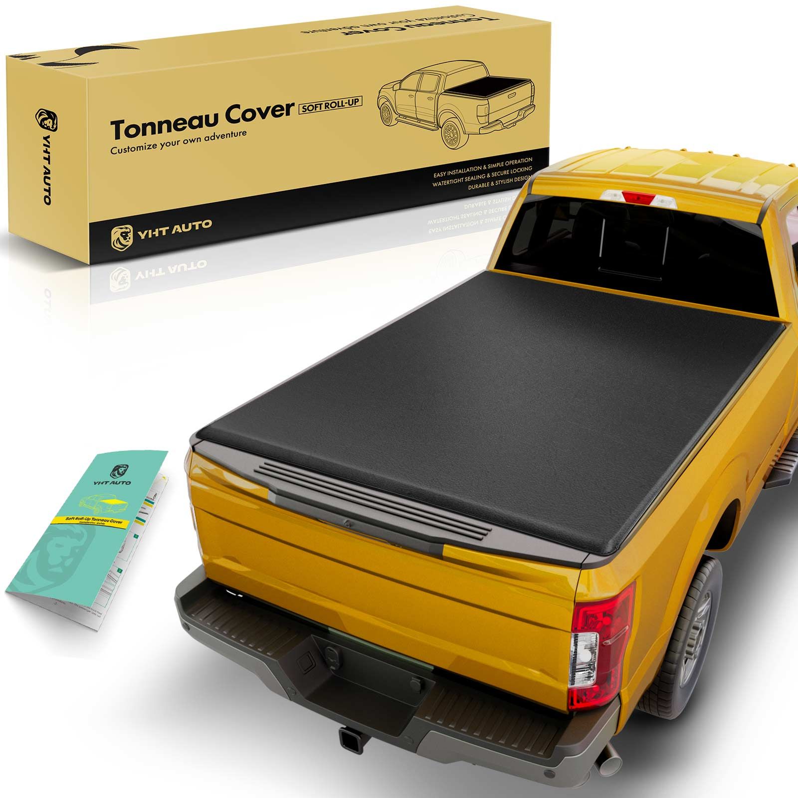 6.75 FT Bed Roll-up Tonneau Cover for 2001 Ford F-350 Super Duty