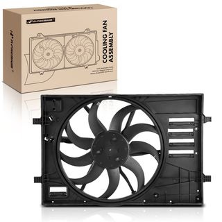 Single Radiator Cooling Fan Assembly with Shroud for Volkswagen Golf 2021