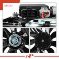 Dual Radiator Cooling Fan Assembly with Shroud for Mitsubishi Outlander 22-24