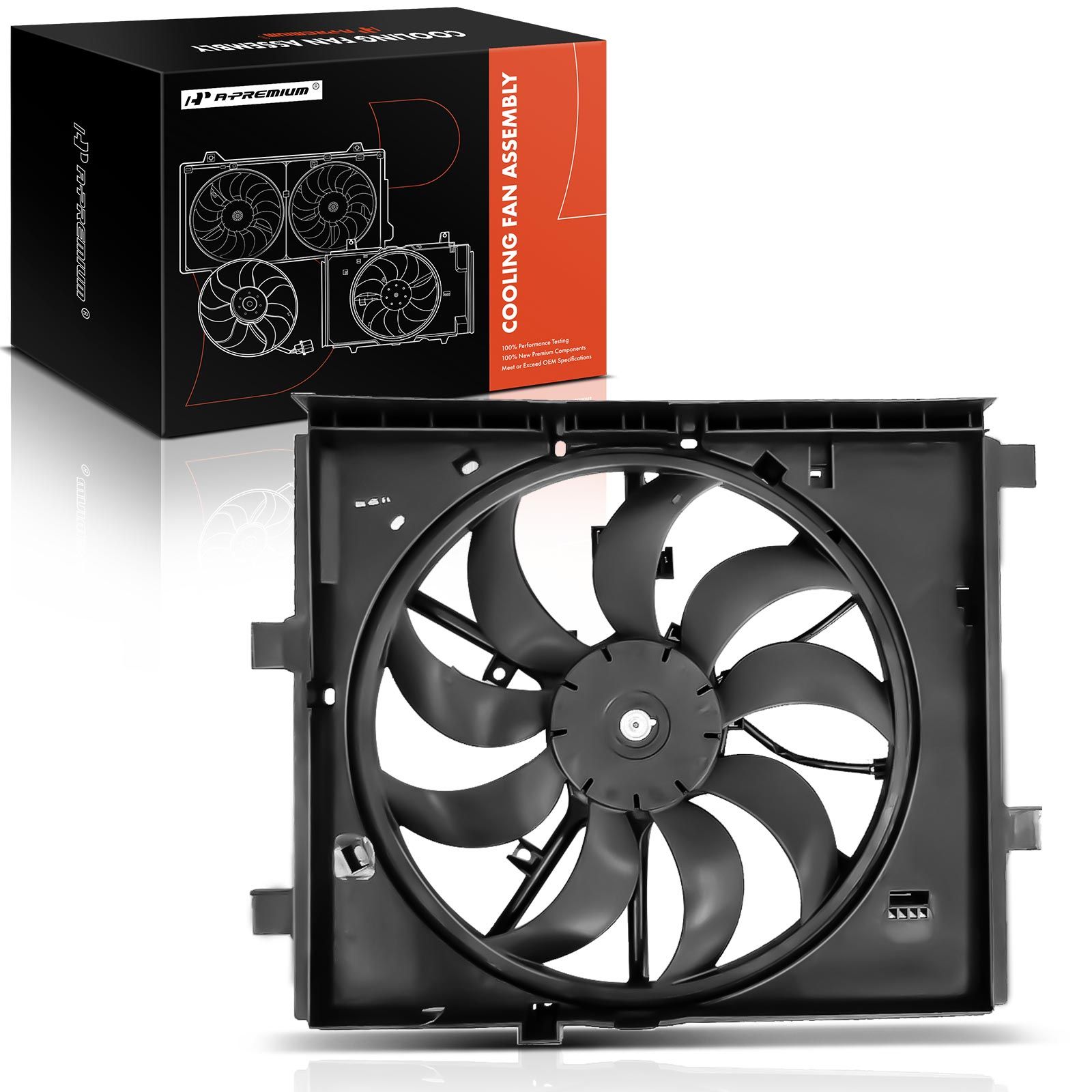 Radiator Cooling Fan Assembly with Shroud for 2011 Nissan Juke