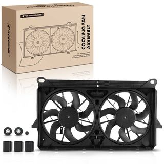 Dual Radiator Cooling Fan Assembly for Chevy Cadillac with Air Conditioning