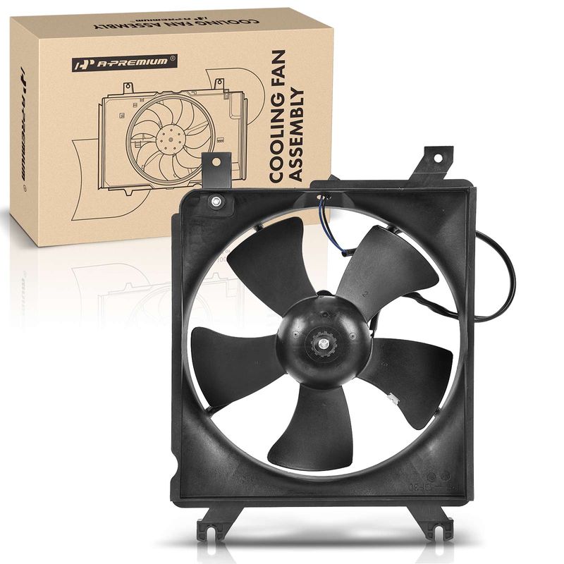 AC Condenser Cooling Fan Assembly with Shroud for 2004 Mazda Miata