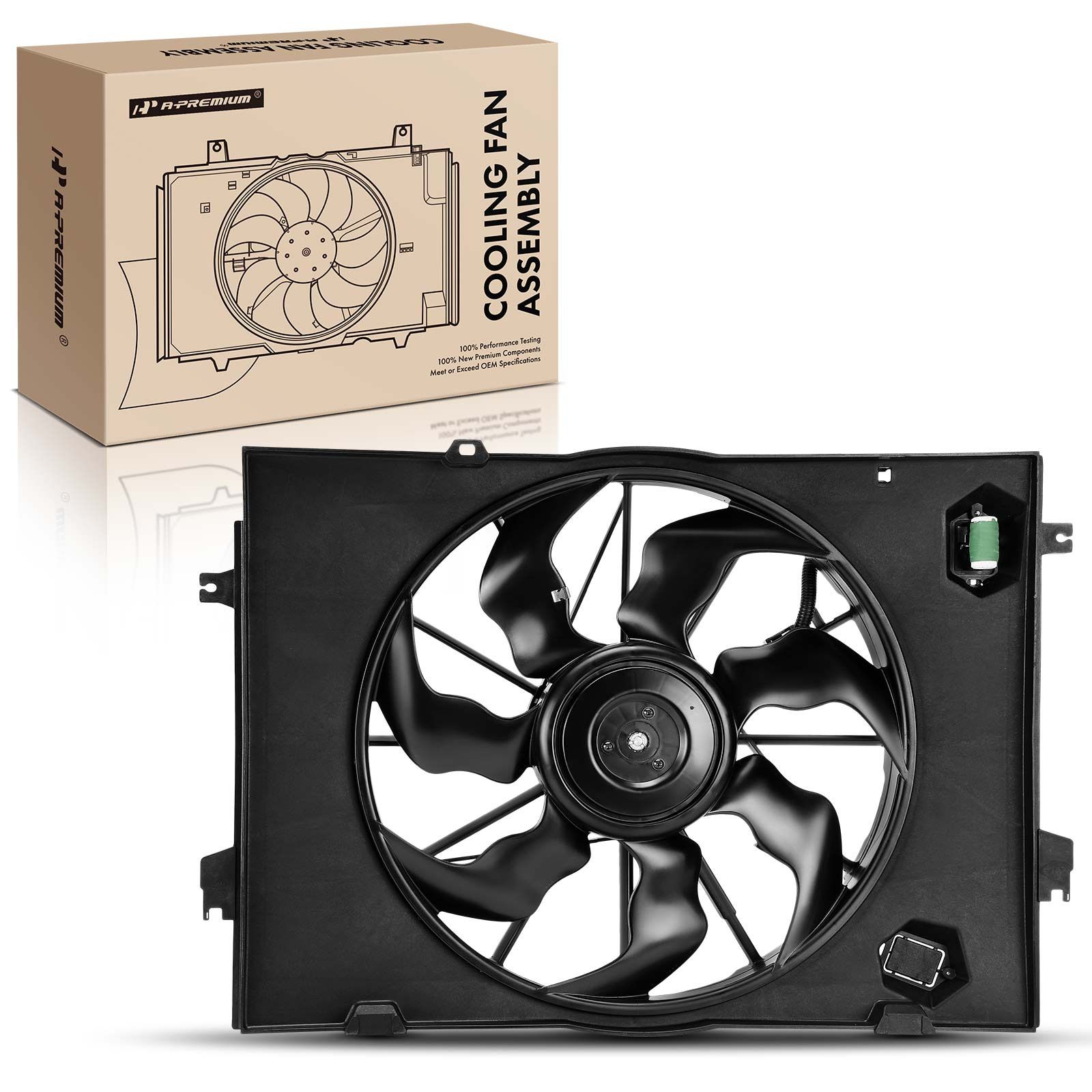 Radiator Cooling Fan Assembly with shroud for 2005 Kia Sportage