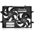 Dual Radiator Cooling Fan Assembly with Shroud for Jaguar X-Type 02-07 2.5L 3.0L