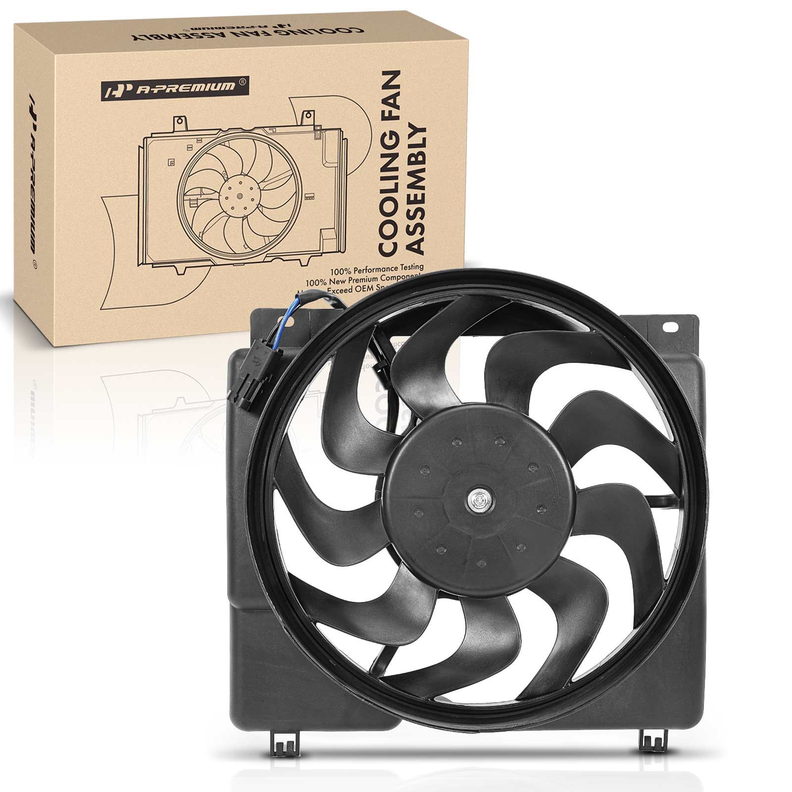 Engine Radiator Cooling Fan Assembly with Shroud for Jeep Cherokee 95-96