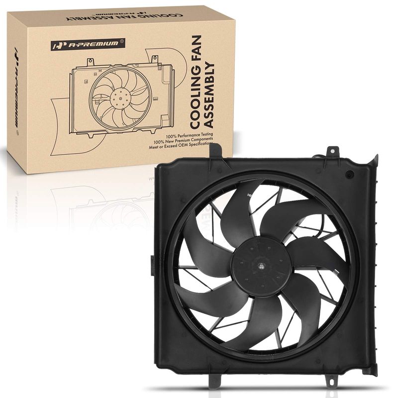 Engine Radiator Cooling Fan Assembly with Shroud for 2003 Jeep Liberty