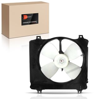 Single Radiator Cooling Fan with Shroud Assembly for Ford Festiva 90-93 L4 1.3L