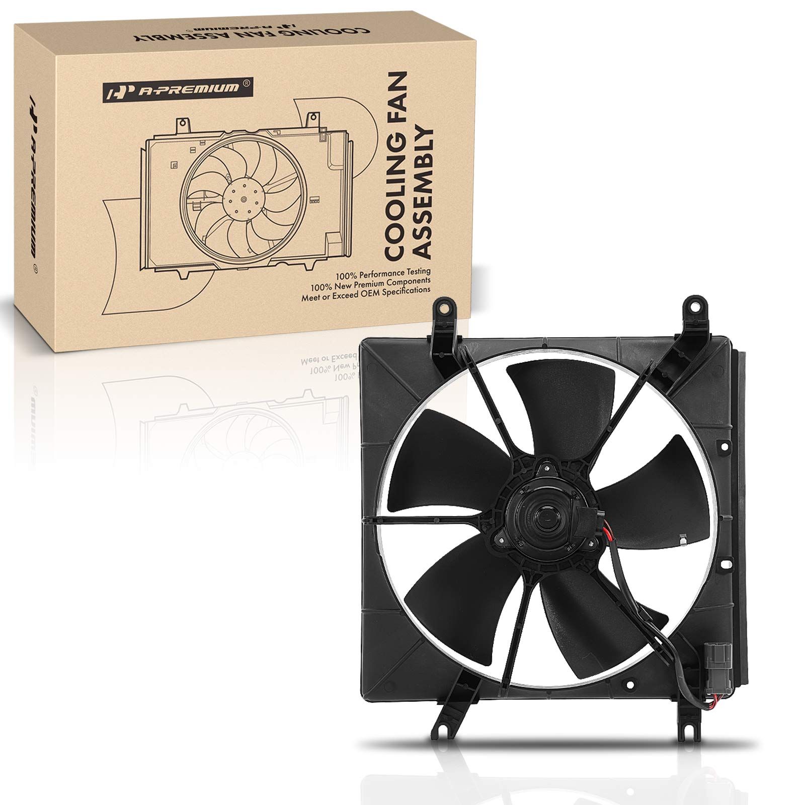 Engine Radiator Cooling Fan Assembly with Shroud for 1996 Honda Accord