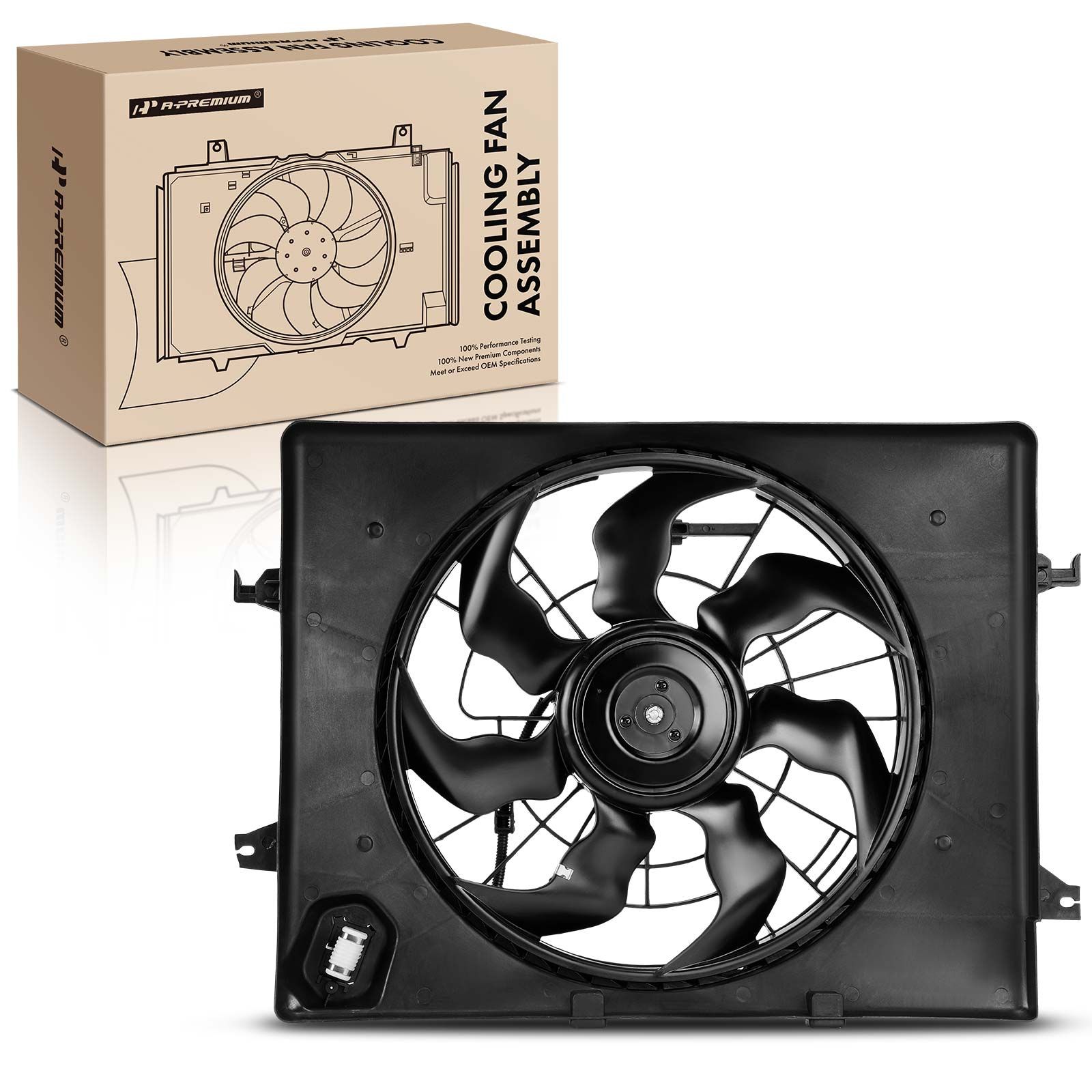 Radiator Cooling Fan Assembly with Shroud for 2013 Kia Optima