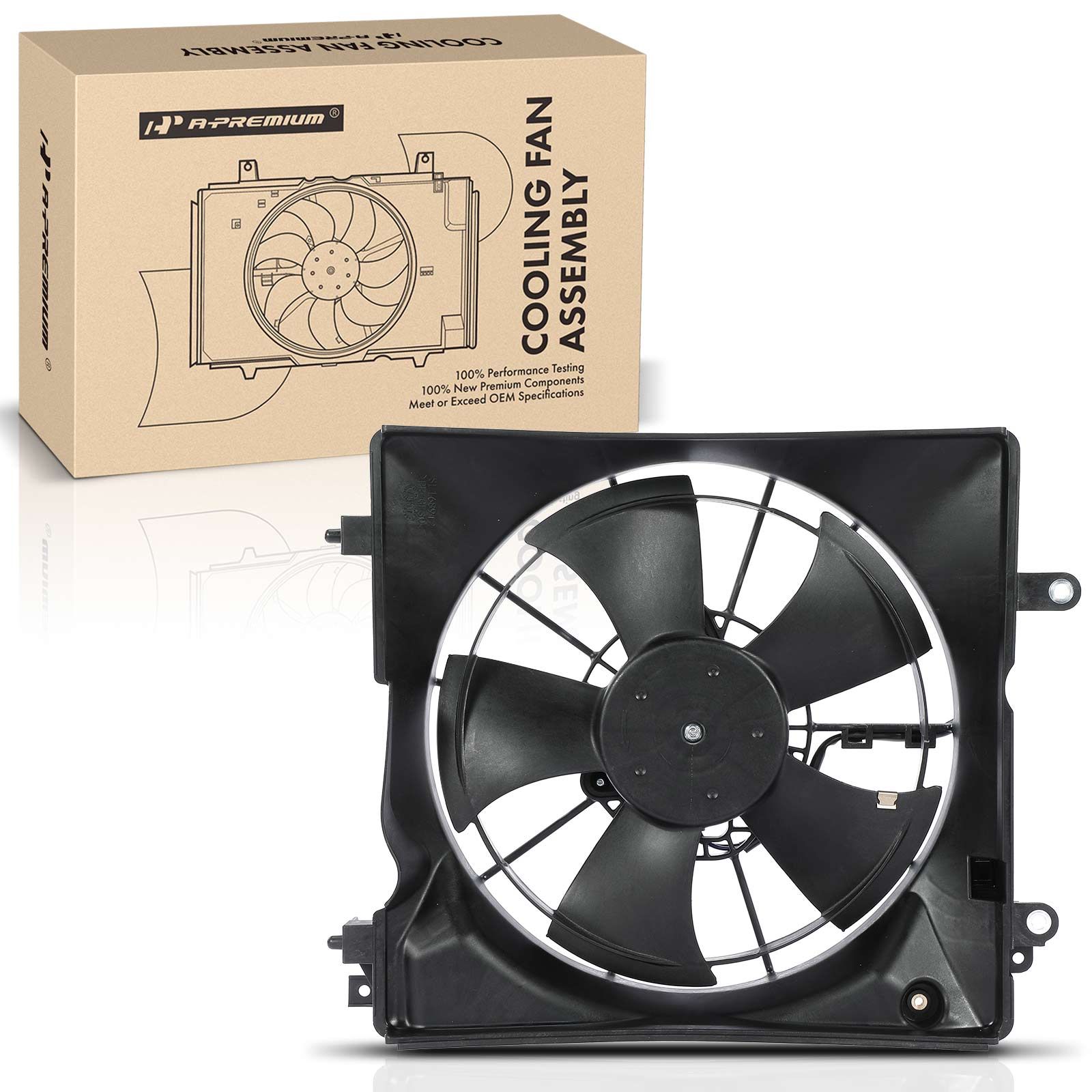 Engine Cooling Fan Assembly with Shroud for 2012-2015 Honda Civic