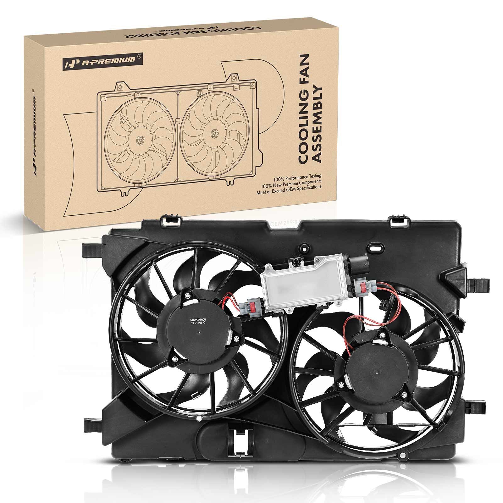 Radiator Cooling Fan Assembly with shroud & controller for 2012 Ford Fusion