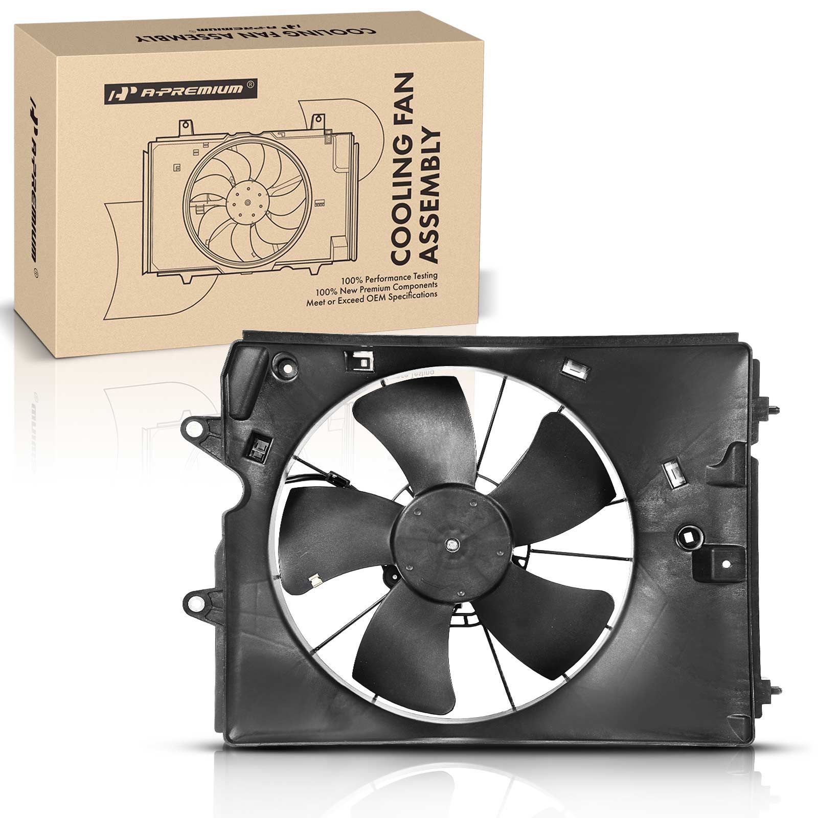 Engine Radiator Cooling Fan Assembly with Shroud for 2009 Acura MDX