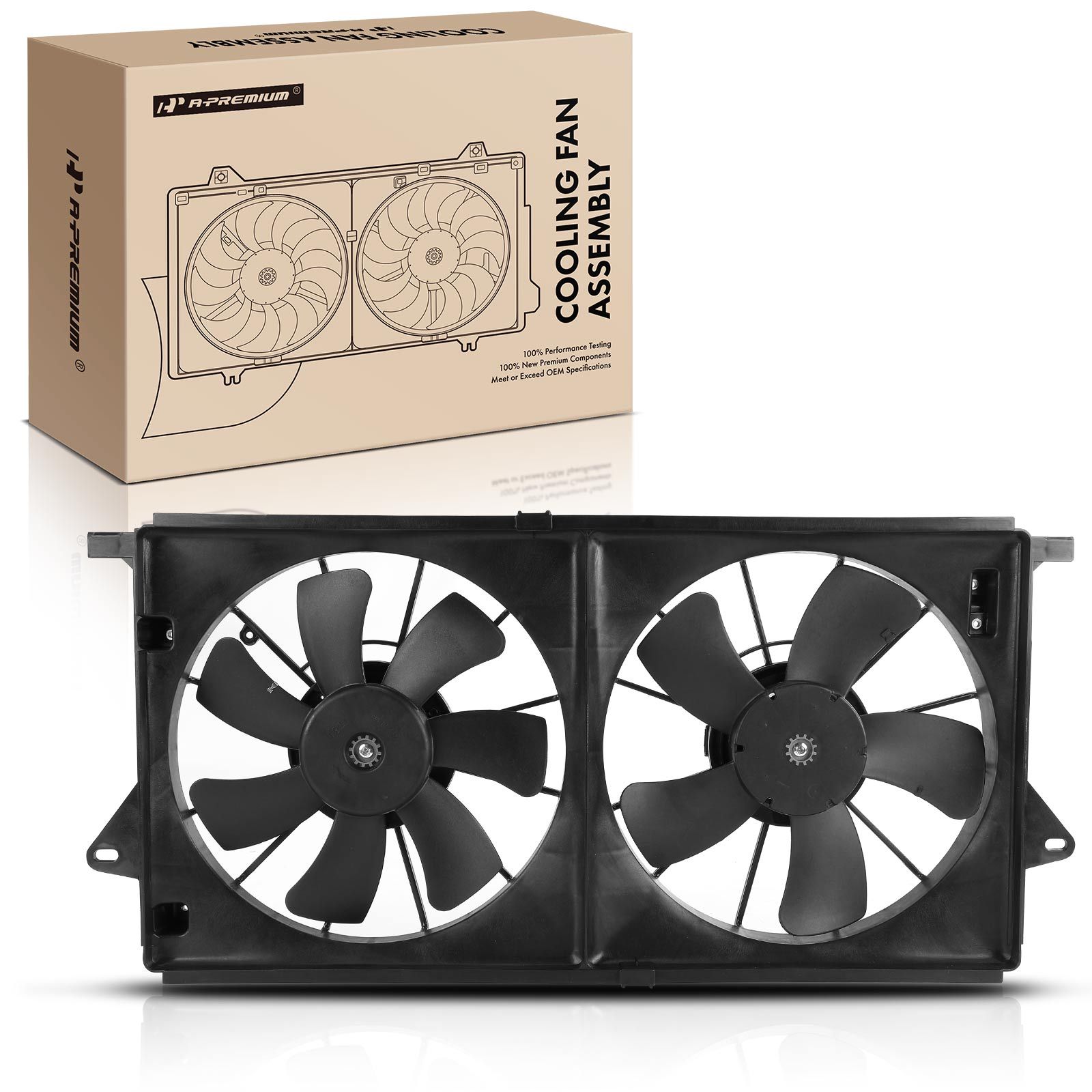 Dual Radiator Fan Assembly with Shroud for 2007 Buick Lucerne