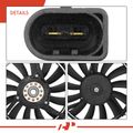 Single AC Condenser Pusher Fan Assembly with Shroud for Audi A6 Quattro 00-04 S4 S6