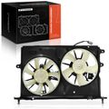 Dual Radiator Cooling Fan Assembly with Shroud for 2010 Pontiac Vibe