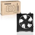 Left Engine Radiator Cooling Fan Assembly for Honda Fit 2015-2020 L4 1.5L