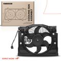 Right Radiator and Condenser Fan Assembly with Shroud for 2003 BMW 330i