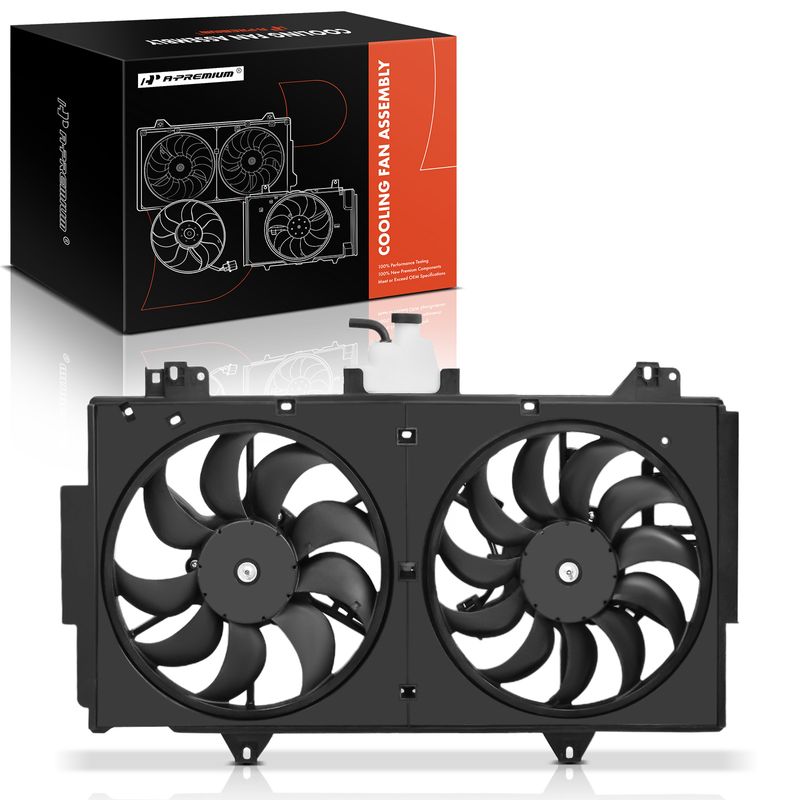 Dual Radiator Cooling Fan Assembly with Shroud for 2011 Mazda 6