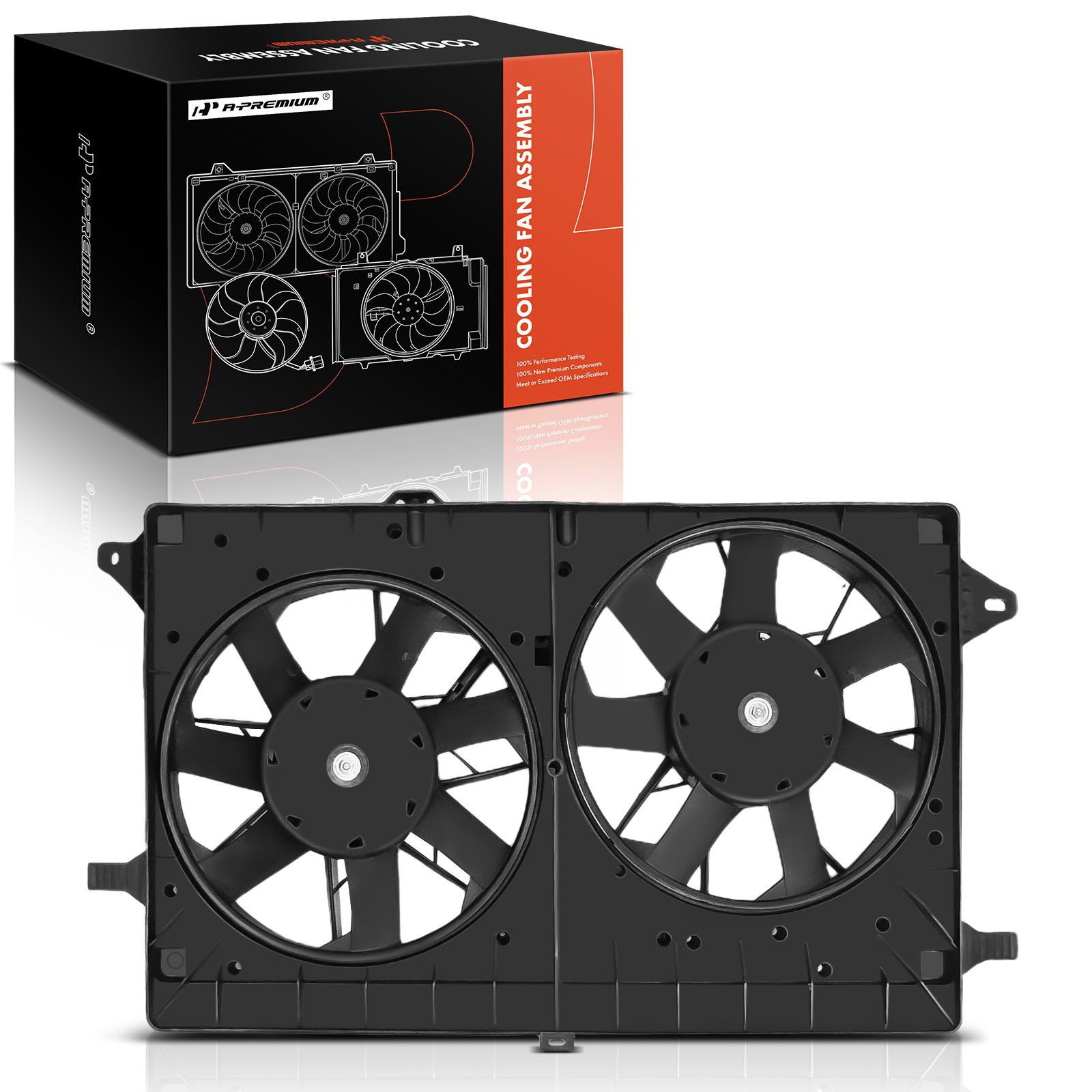 Dual Radiator & Condenser Fan Assembly with Shroud for 2015 Chevrolet Volt