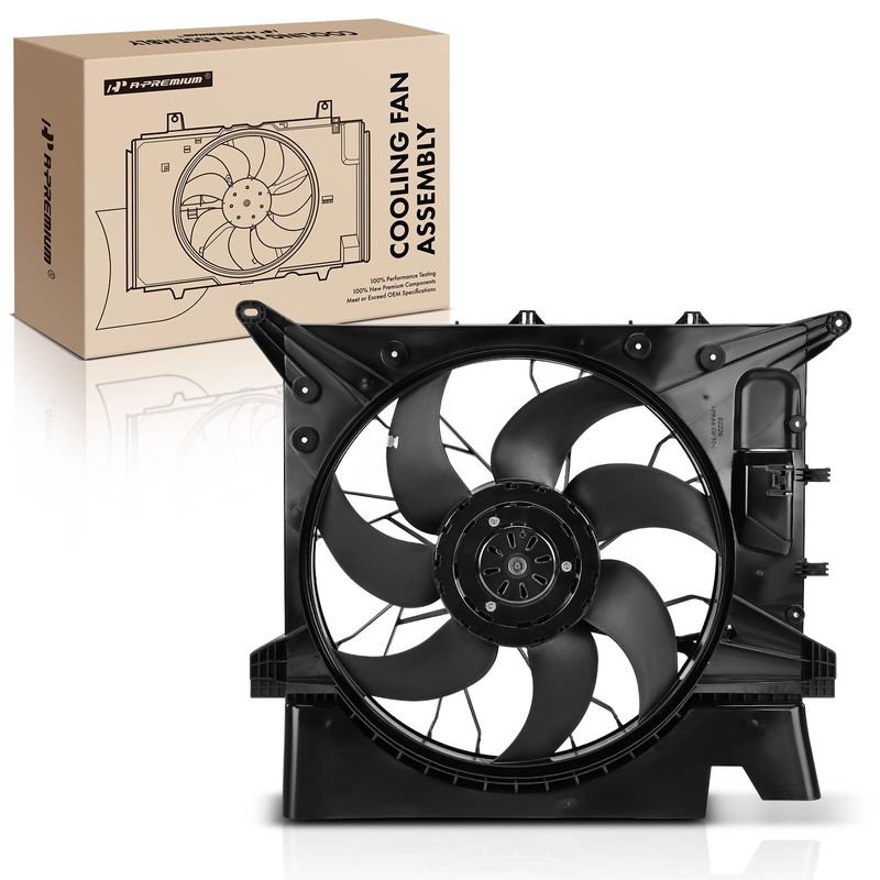 Single Engine Radiator Cooling Fan Assembly with Brushless Motor for 2009 Volvo XC90