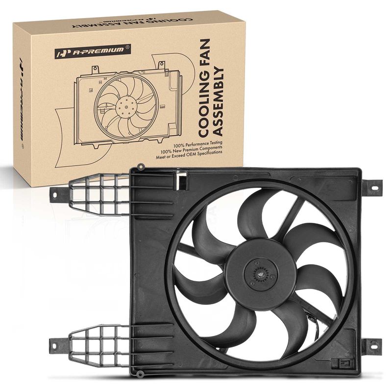 Radiator Cooling Fan Assembly with Shroud for 2009-2011 Chevrolet Aveo