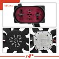 Single Driver Engine Radiator Cooling Fan with Brushless Motor Assembly for Audi A4 13-14