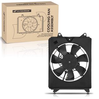 Right AC Condenser Cooling Fan Assembly with Shroud for Honda HR-V 16-22 1.8L