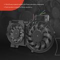 Dual Engine Radiator Cooling Fan with Shroud Assembly for Audi A6 2006-2011 V6 3.2L