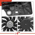 Dual Engine Radiator Cooling Fan with Shroud Assembly for Audi A6 2006-2011 V6 3.2L