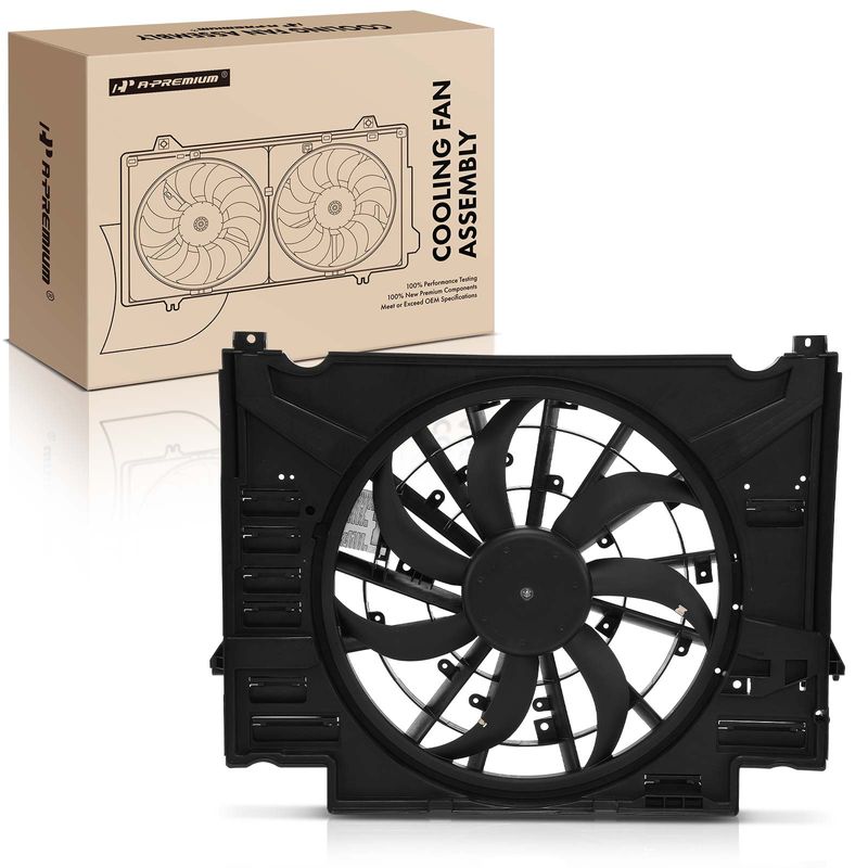 Single Radiator Cooling Fan Assembly with Brushless Motor for 2020 Jaguar F-Pace