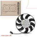 Single Passenger Engine Radiator Cooling Fan with Brushless Motor Assembly for Audi A4 13-14