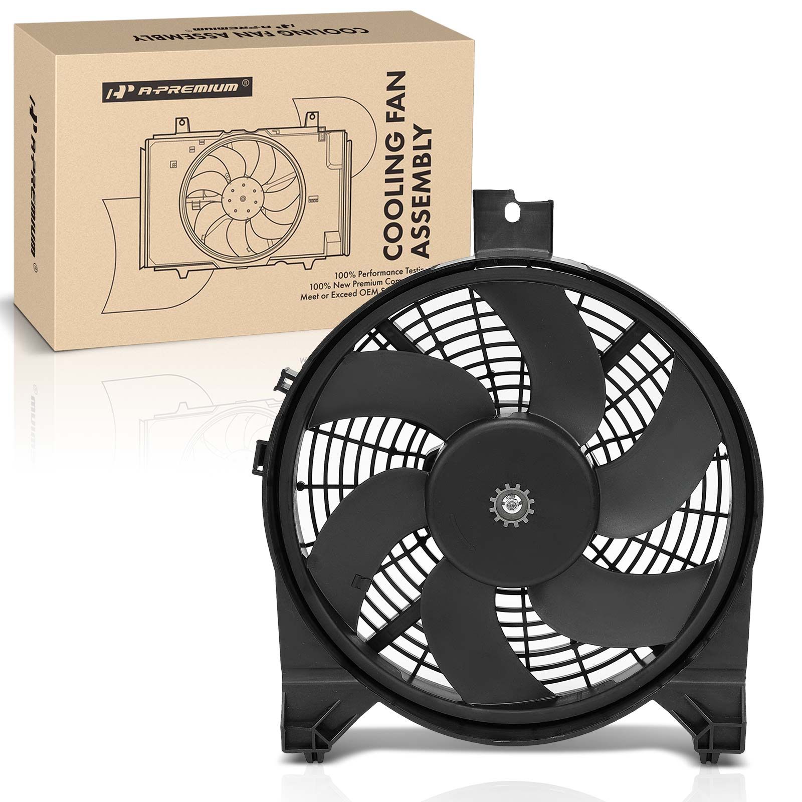 Single AC Condenser Fan with Shroud Assembly for Nissan TITAN Armada Infiniti QX56