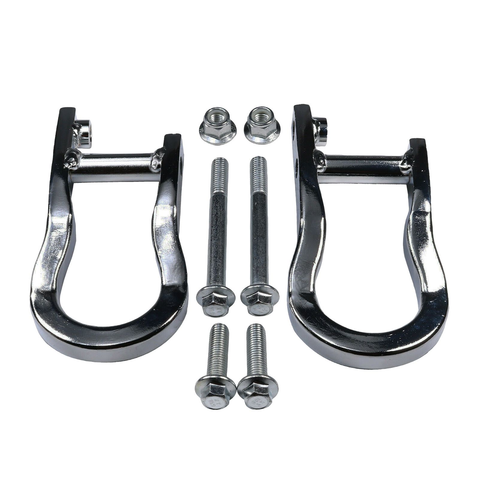 2 Pcs Chrome Front Tow Hooks for Chevrolet GMC Silverado Sierra 1500
