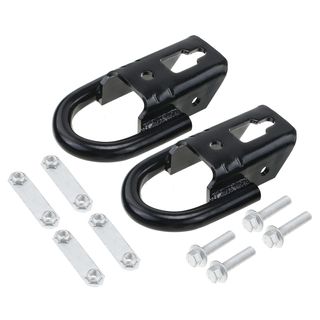 2 Pcs Black Front Tow Hooks with Hardware for Ford F-150 2009-2021 Cab Pickup
