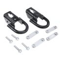 2 Pcs Black Front Tow Hooks with Hardware for Ford F-150 2009-2021 Cab Pickup
