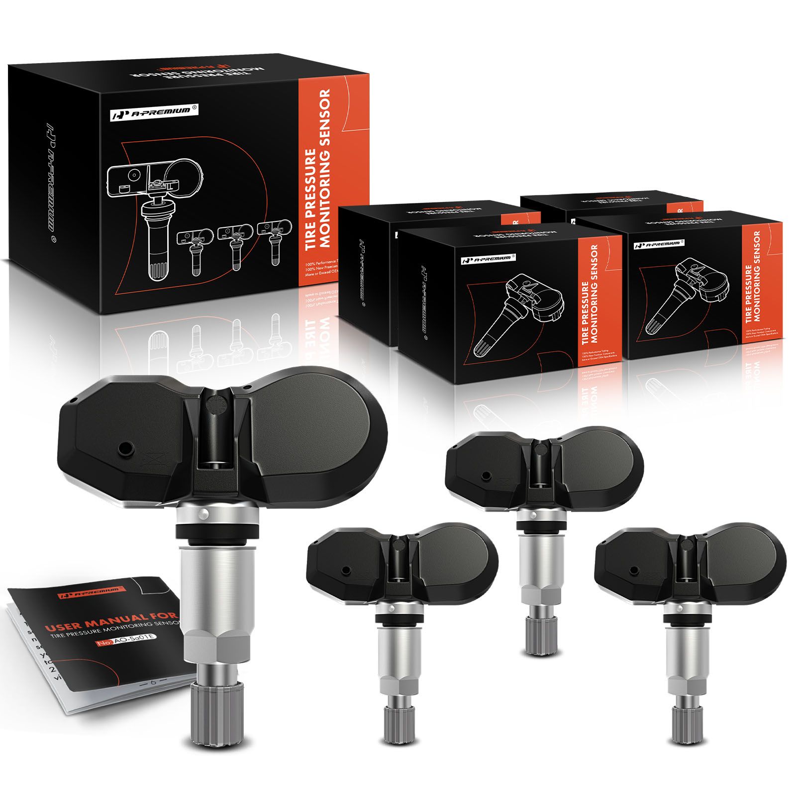 4 Pcs Tire Pressure Monitoring Sensor TPMS 433 MHz for BMW E90 325i