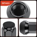 16 Pcs Front & Rear Black M10x1.25 Wheel Lug Nut for 2007 Suzuki King Quad 700