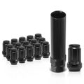 17 Pack with Key 3/8-24 Lug Nut Black Tapered for 2017 Polaris ACE 570