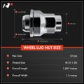 20 Pcs Front & Rear M12-1.5 Wheel Lug Nut for 2020 Jaguar XE